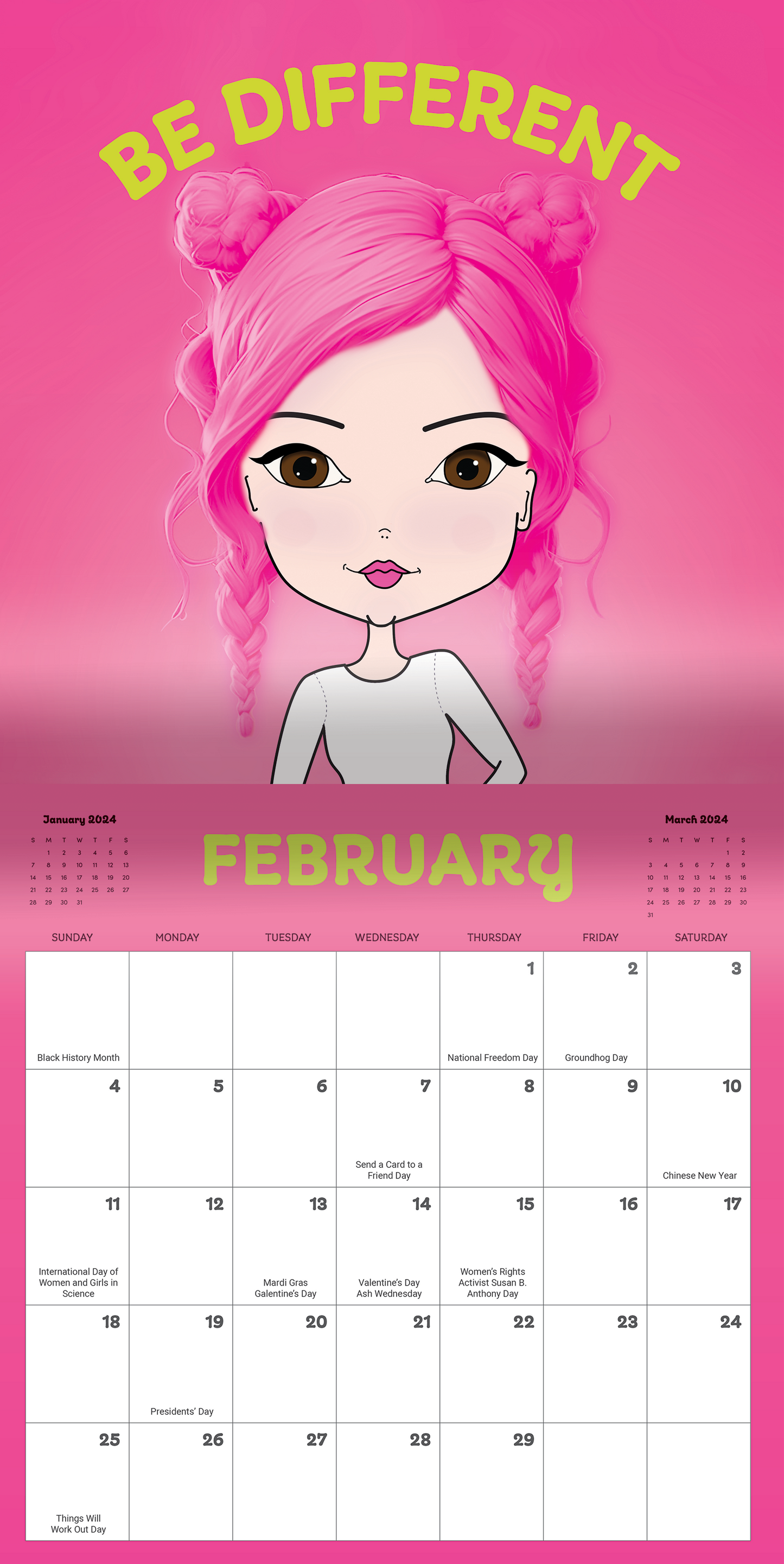 2024 Empowerment Calendar for Girls & Women
