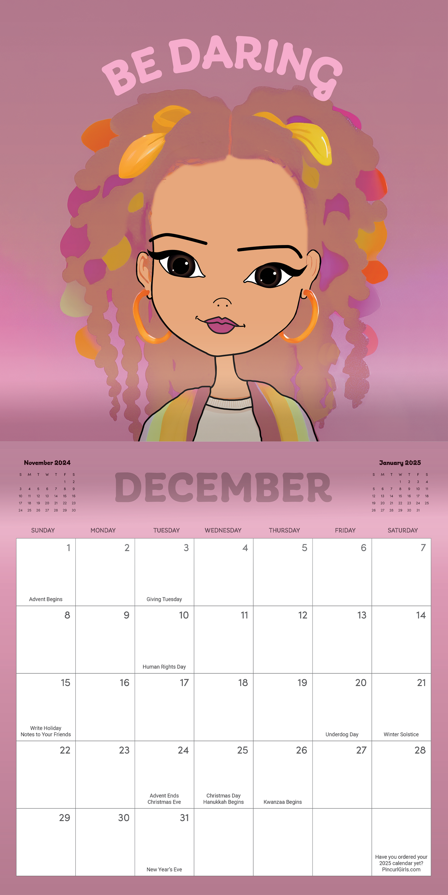 2024 Empowerment Calendar for Girls & Women