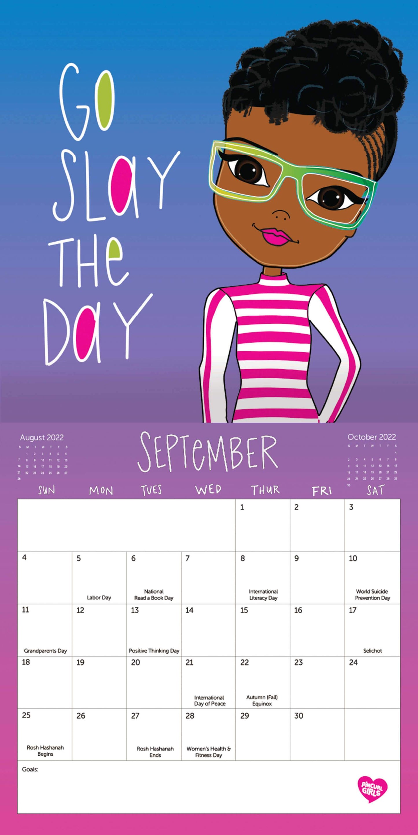 Black Girl Empowerment Calendar 2022 + Amanda Gorman Art Print