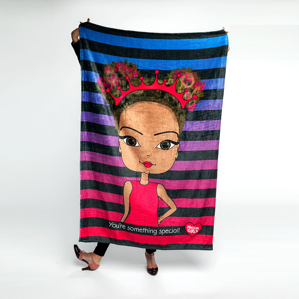 Throw Blanket African American-Pincurl Girls - Sending Love & Encouragement